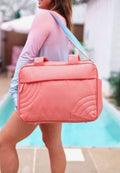 Duffle Bag- Modern Puffer Duffle- Tropical Sunrise