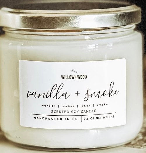 Willow + Wood Vanilla Smoke Candle