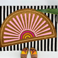 Pink Boho Sun Spring Coir Doormat