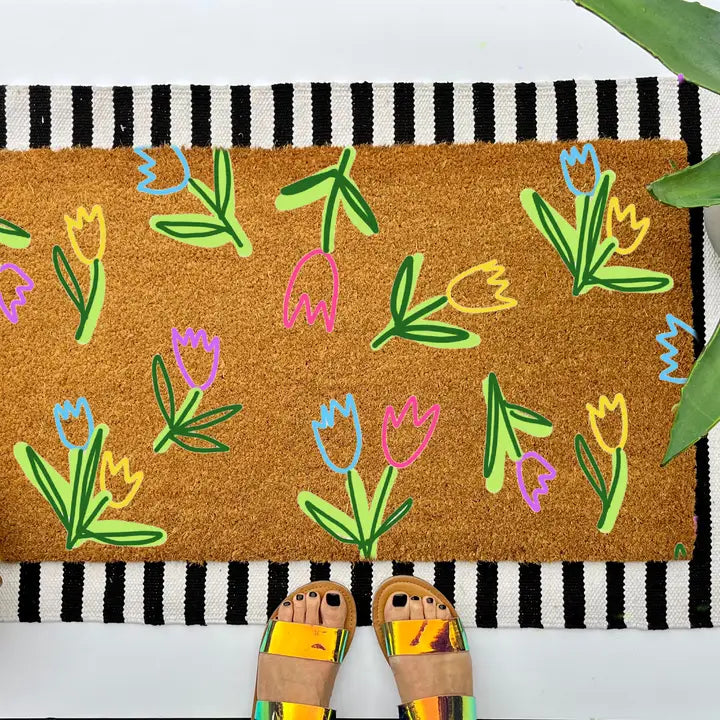 Tulips Coir Doormat
