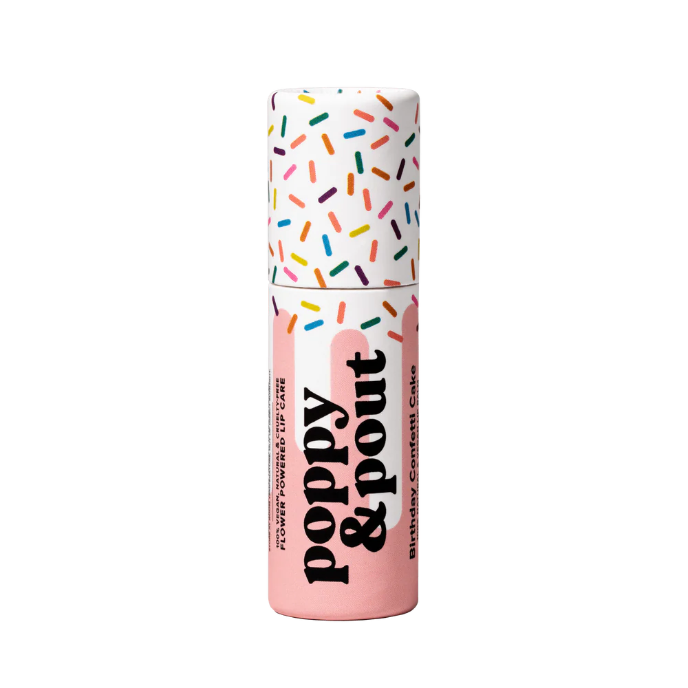 Poppy + Pout B-Day Confetti Cake